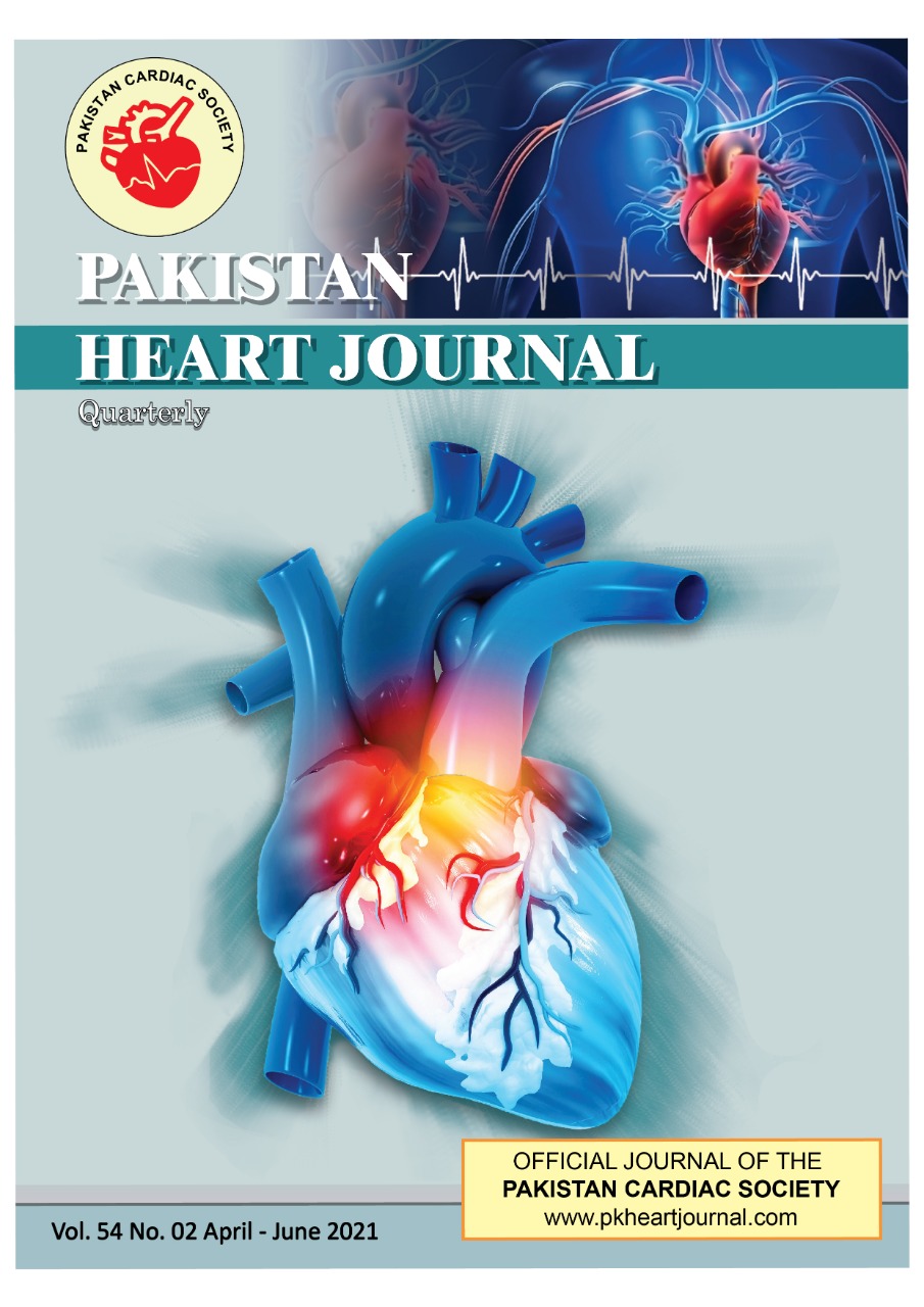 					View Vol. 54 No. 2 (2021): Pakistan Heart Journal
				